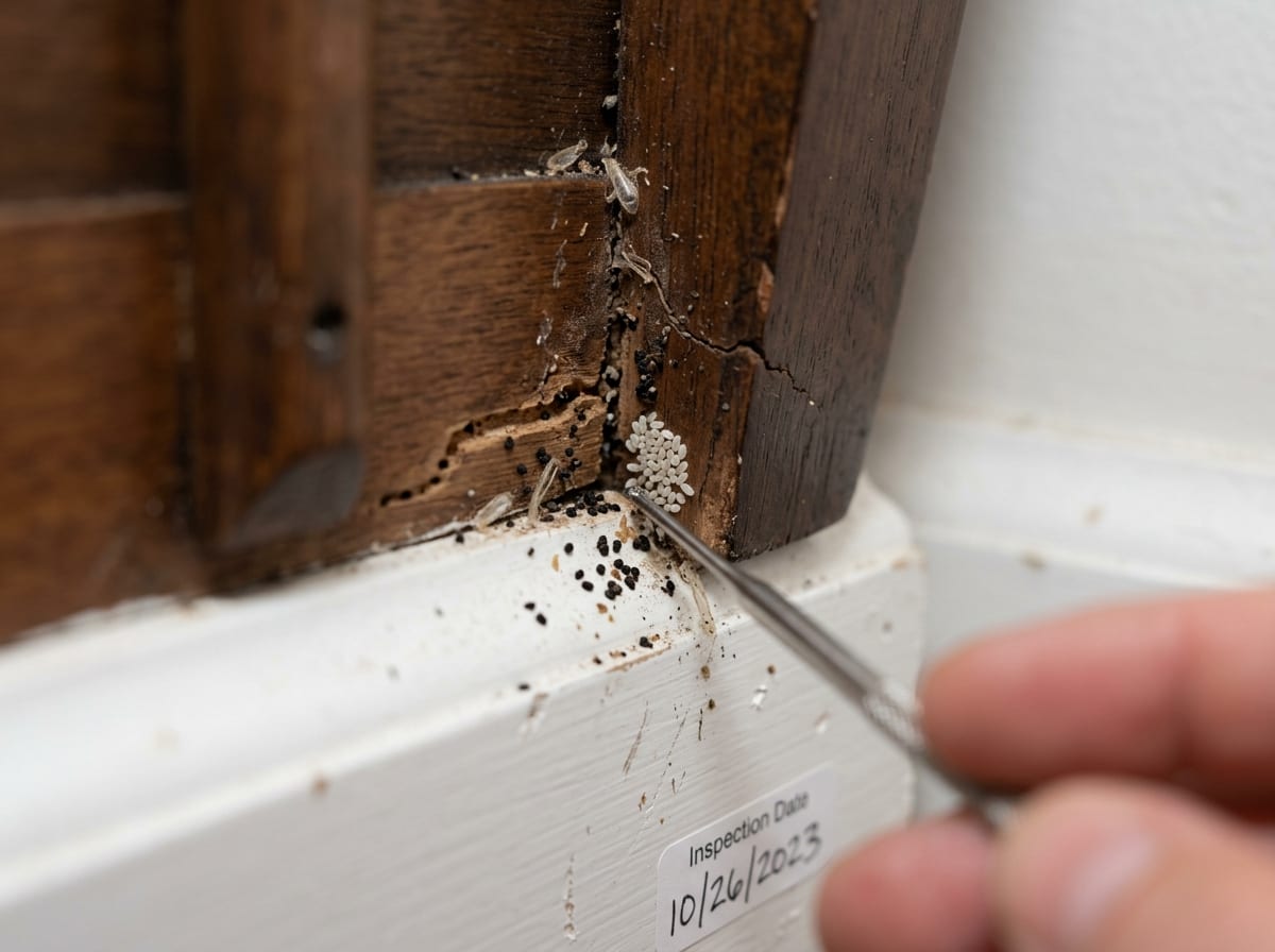 Bed Bug Harborage Evidence